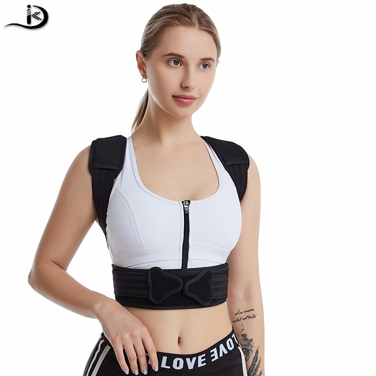 
2021 New Design Upper Back Fix Brace Posture Warm Back Support Belt For Woman Back Pain Brace 