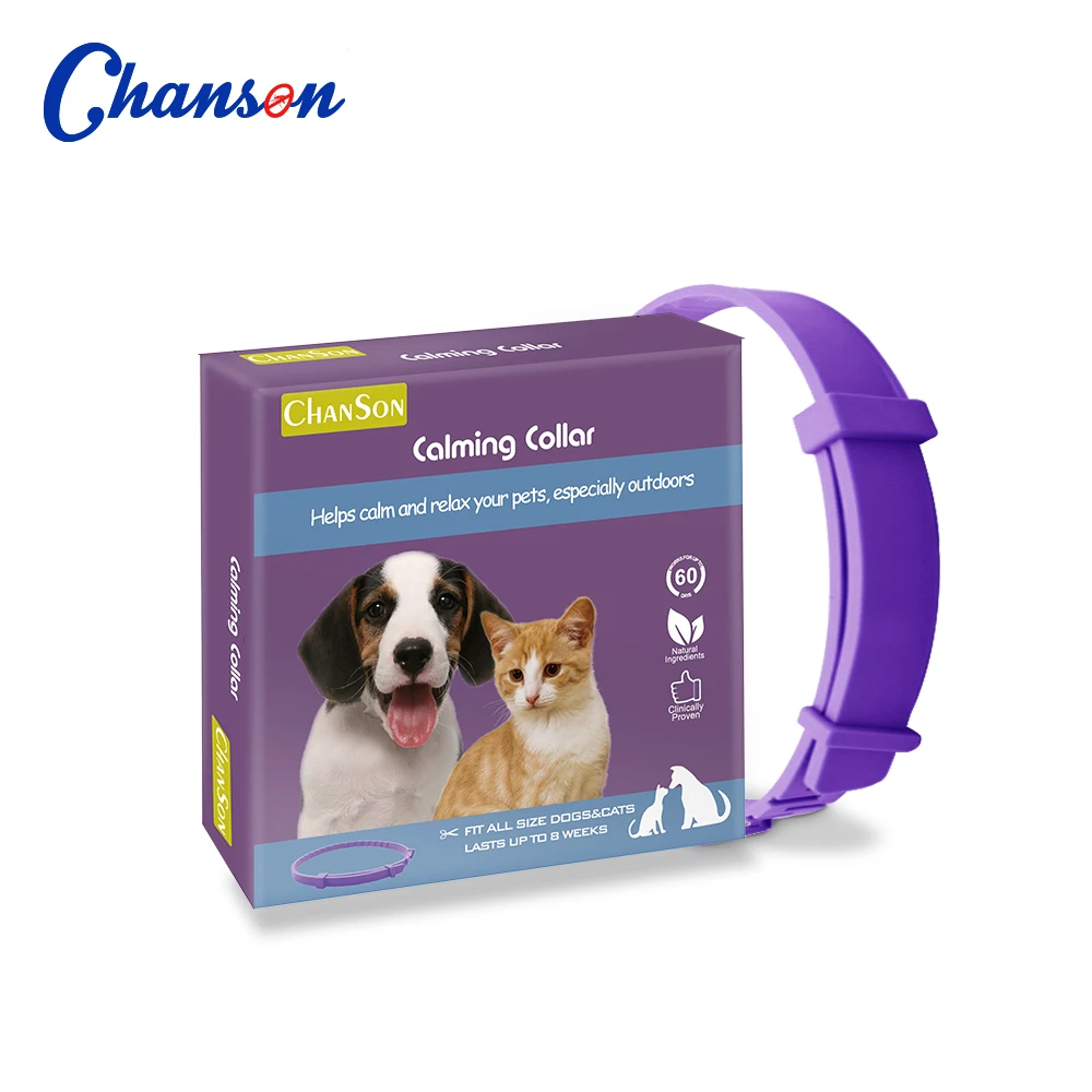 Anti-anxiety dog calming collar reduce pet anxiety natural essential oil