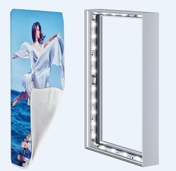 
Advertising Light Boxes Outdoor LED Frameless Soft Fabric Advertising Light Box Led Backlit 