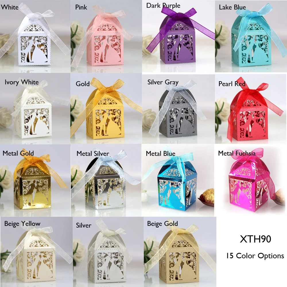 Love Heart Hollow Candy Gift Box Chocolate Sweet Packaging Boxes For Wedding Wrapping Supplies