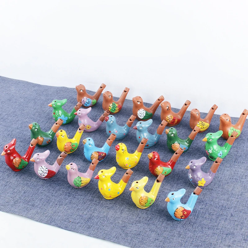 Factory Price Hot Sell Cute Child Toy Music Water Clay Bird Whistle