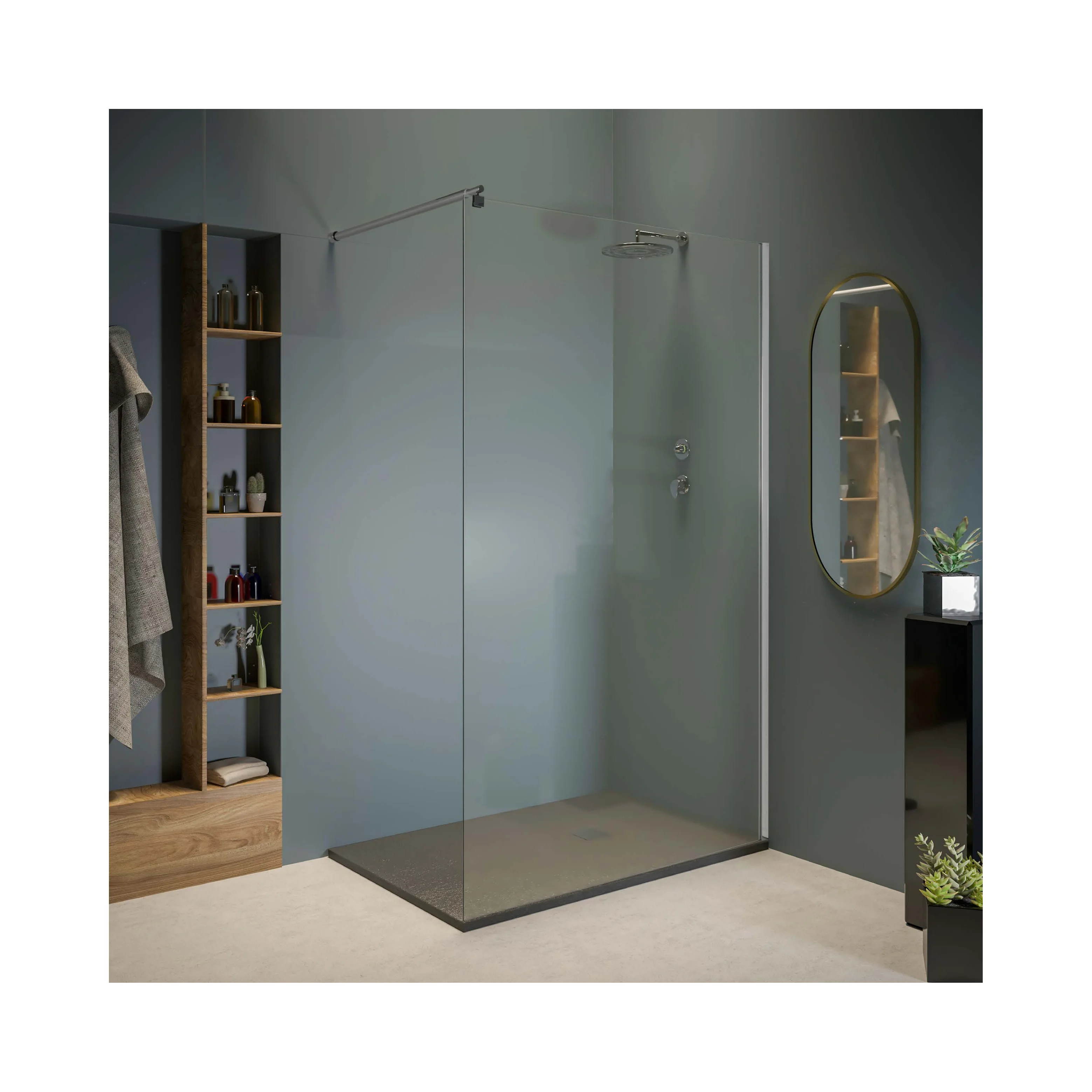 Лидер продаж Безрамная душевая панель со стеклянной дверью