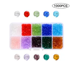 Grade A 4mm 6mm 8mm 10mm Glass Rondelle Crystal Beads Faceted Bicone Bead for Jewelry Making Decoration