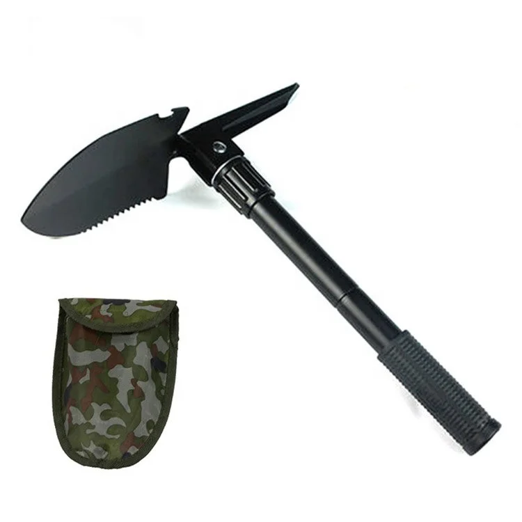 Military Folding Camping Shovel Heavy Duty Carbon Steel Entrenching Tool for Off Road, Gardening, Camping