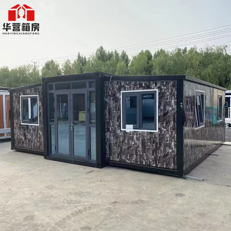 Easy Folding 40Ft 20 Ft Prefab Container Expandable House Light Steel Folding Prefabricated Home Villa with bathroom kitchen