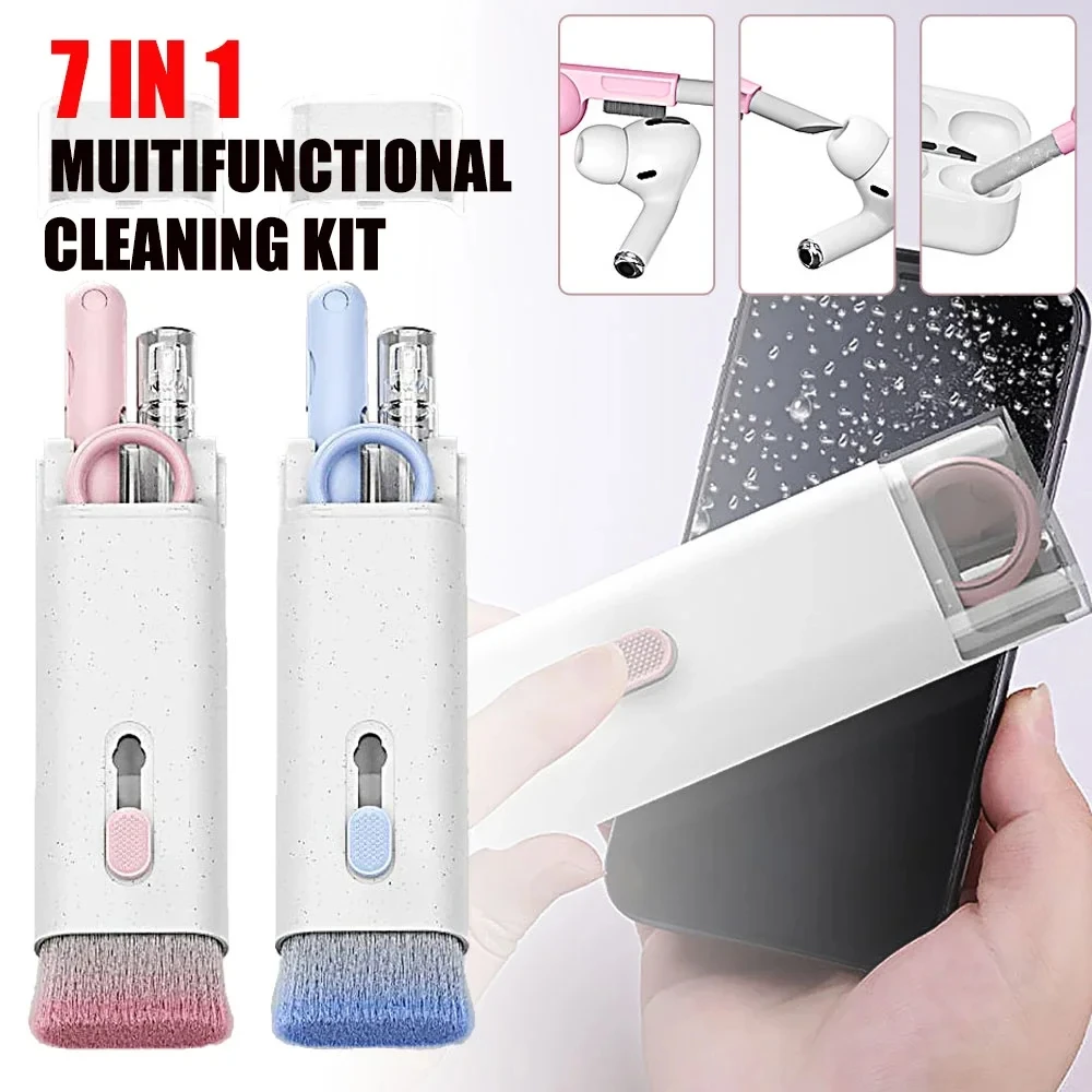 7-in-1 Computer Keyboard Cleaner Brush Kit Earphone Cleaning Pen For Headset iPad Phone Cleaning Tools Cleaner