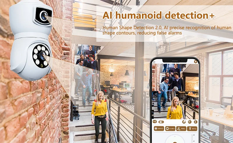 4mp E27 Wireless Wifi Dual Lens Bulb Camera 360 Security Surveillance Ip Ptz Mini Camera Bulb Light Cctv Camera