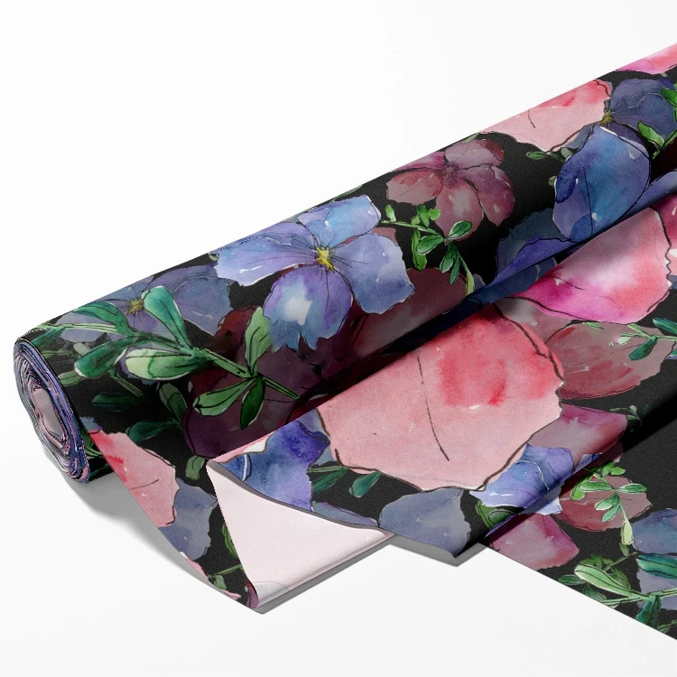 High Quality 95% Cotton 5% Spandex 4 Way Stretch Knit Jersey Custom Printed Cotton Fabric By The Yard