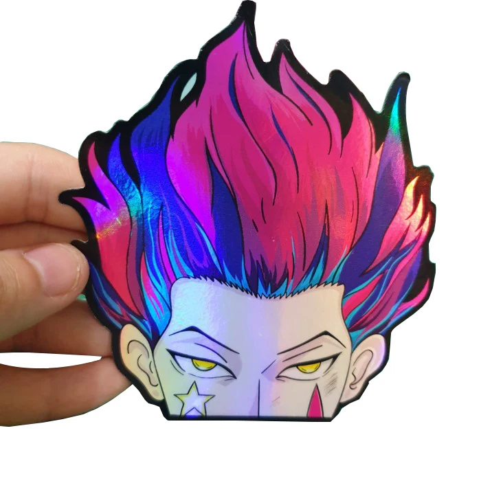 New Designs 3D Anime Stickers 3D Holographic Sticker Labels Custom Printing Logo Laser Sticker