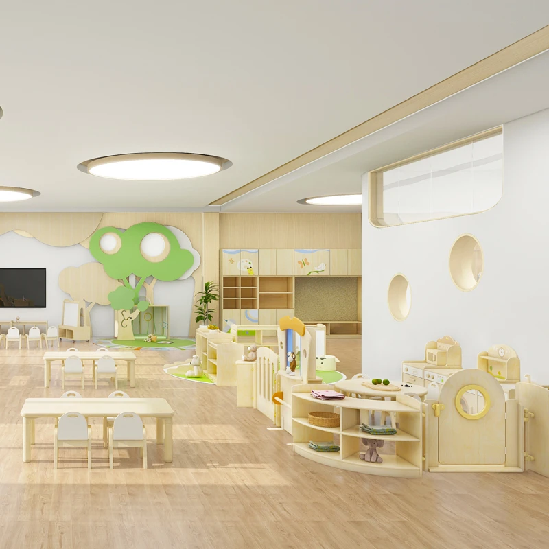 Kids Furniture Sets ,Thick birch veneer multilayer plywood fence for children,rotatable