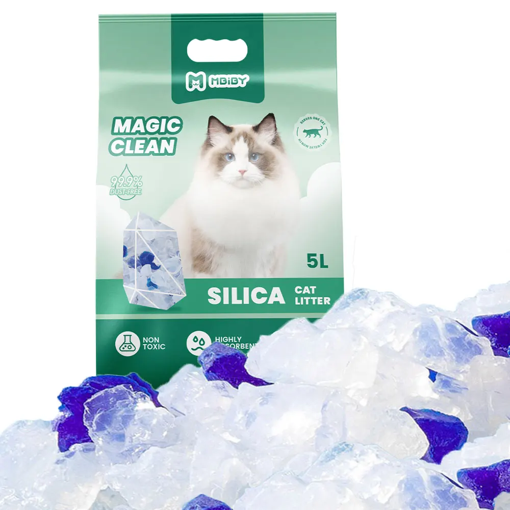 Large Small Grain Silica Gel Cat Litter Crystal Cat Sand Bulk Silica Gel Crystal Cat Litter