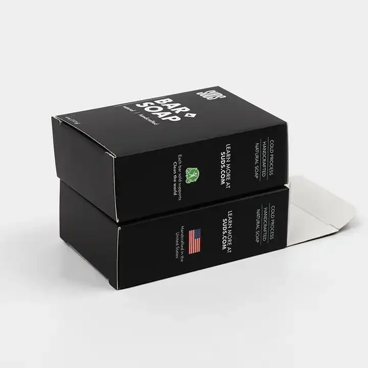 Recycled Luxury Black Candle Box and Jar Packaging Custom Logo Printing Kraft Brown Paper Box Cardboard with Inserts for Soap