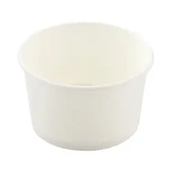 Disposable Take Away Food Bowl Biodegradable Paper Yogurt Tub Ice Cream Cup With Lid