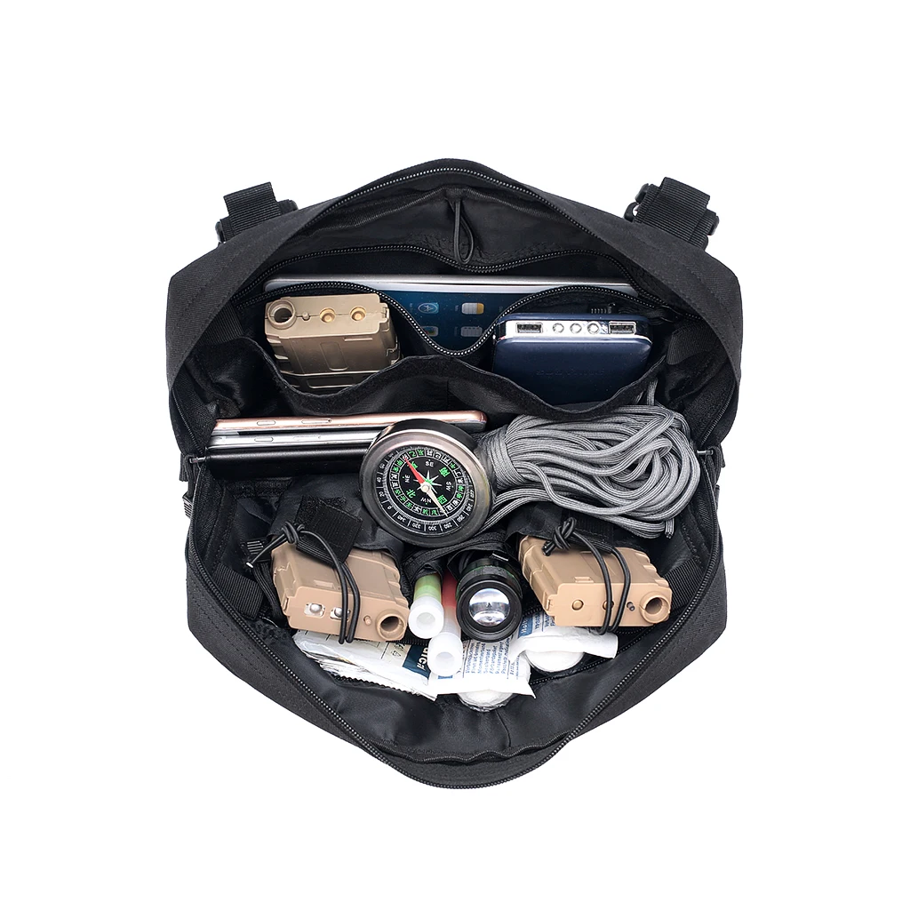 New men multifunctional chest tactical bag anti theft street bag hip hop bungee bag