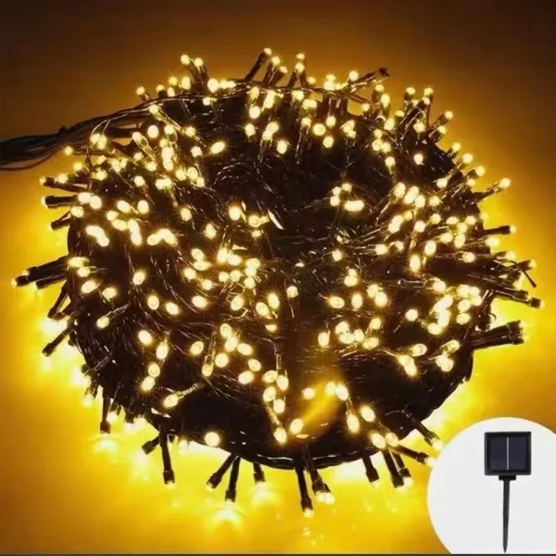 Outdoor waterproof 20m flash light female connector black christmas string light for patio,courtyard,garden,wedding