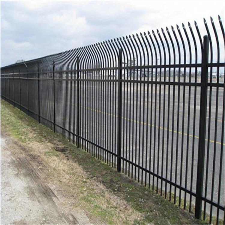 WP-F005  Anti Climb Safety steel Fence Bent Top Metal Security Fence