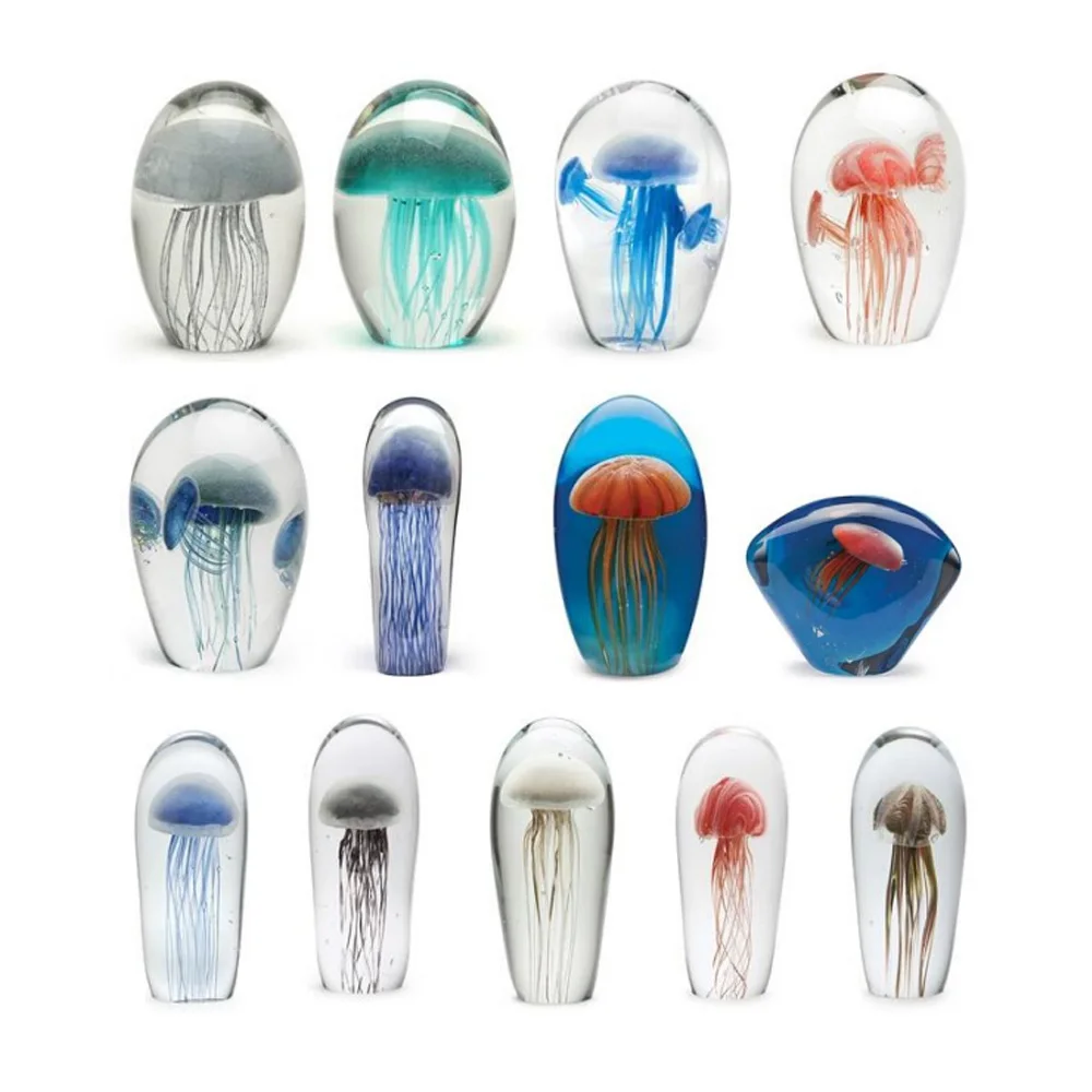 Handmade Night Light Murano Glass Jellyfish Table Ornaments For Christmas Gift and Home Decoration