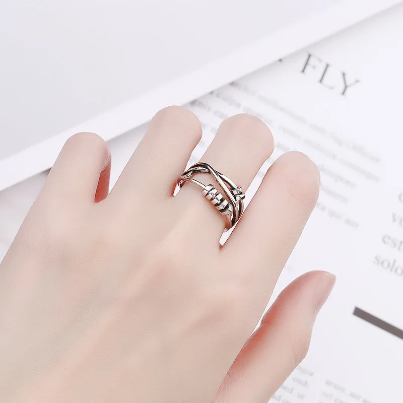 Hot Selling Better Quality Anti Anxiety Rings Fidget Spinner Band Unisex Adjustable Stacking Spinning Ring