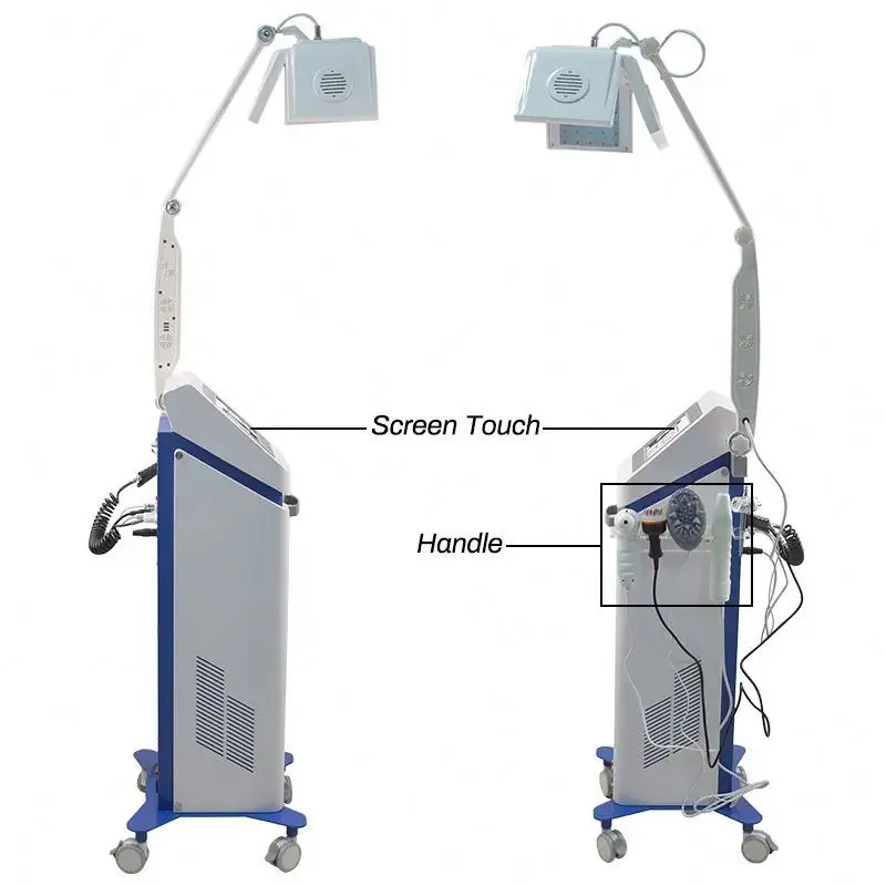 Hair Growth Machine Scalp Massage Devices With Diode Laser Micro Needle Rf Roller Kit Oil Micro-Current Oxygen Red Light Therapy