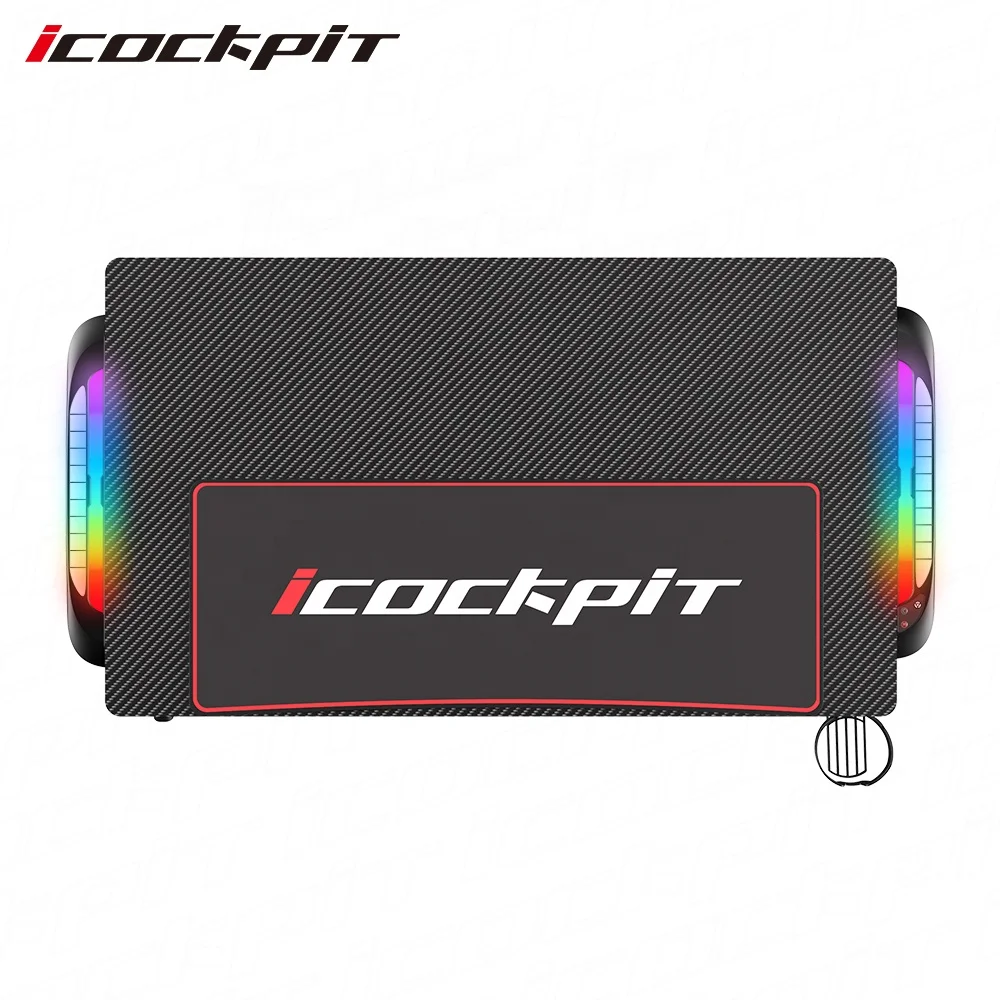 
icockcpit Modern Professional Ergonomic Gaming Computer Table PC Gamer Desk Racing Gaming Desk With RGB Lights For E-Sports 
