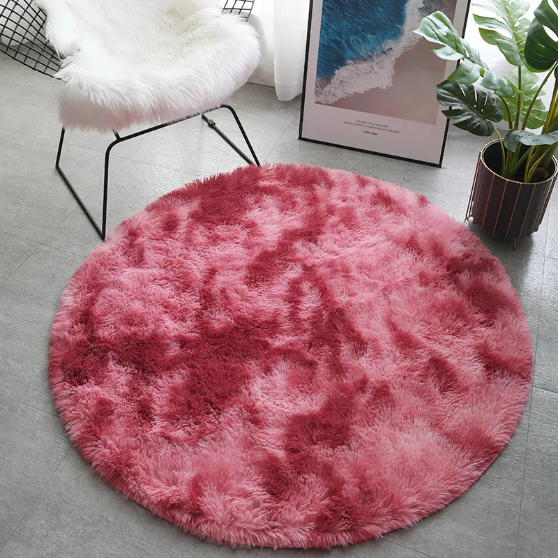 Wholesale Custom special Tie Dye Center Carpet Living Room Carpets and Rugs with round shape  for Bedroom Bedside Floor Mat