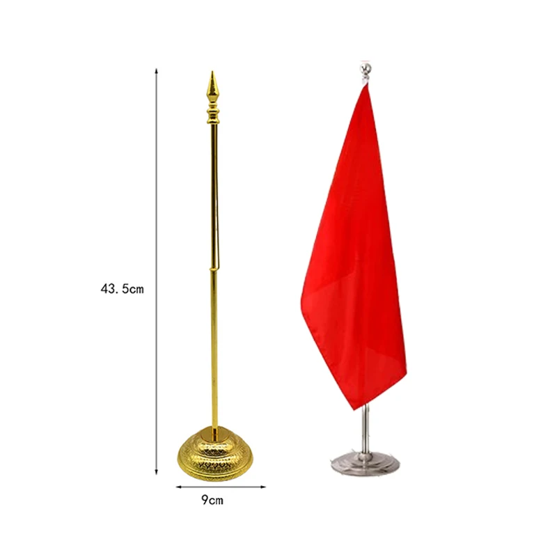 Wholesale Adjustable Golden Flagpole Office Indoor Banner Table Flag Pole for Table Flag
