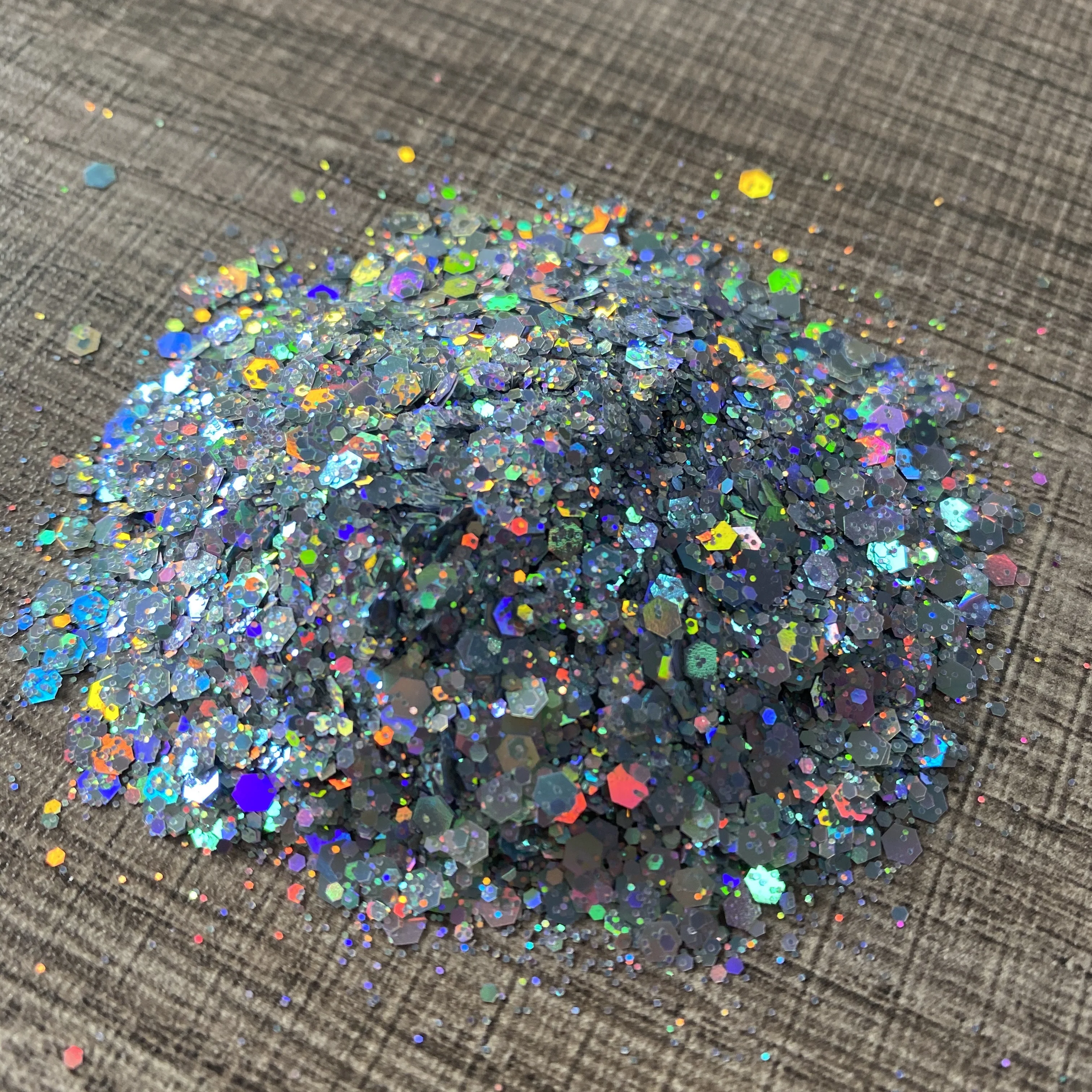 Top Selling Polyester Color Shift Silver Chunky Glitter Mixed Bulk Craft Cosmetic Body and Nail
