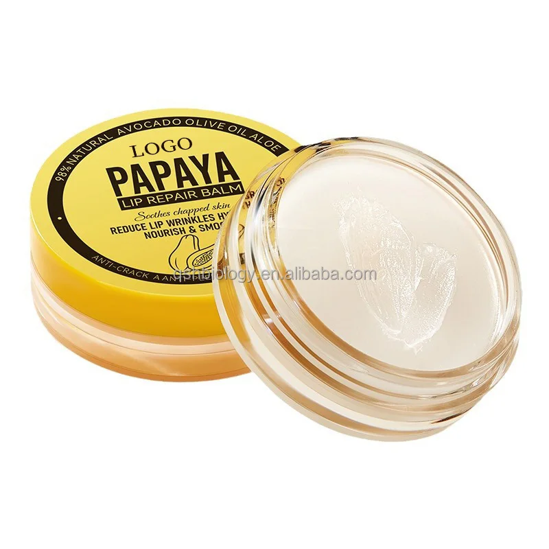 Custom Logo 6g Lips Soothing Moisturizing Balm Lip Wrinkles Reducing Papaya Lip Repair Balm