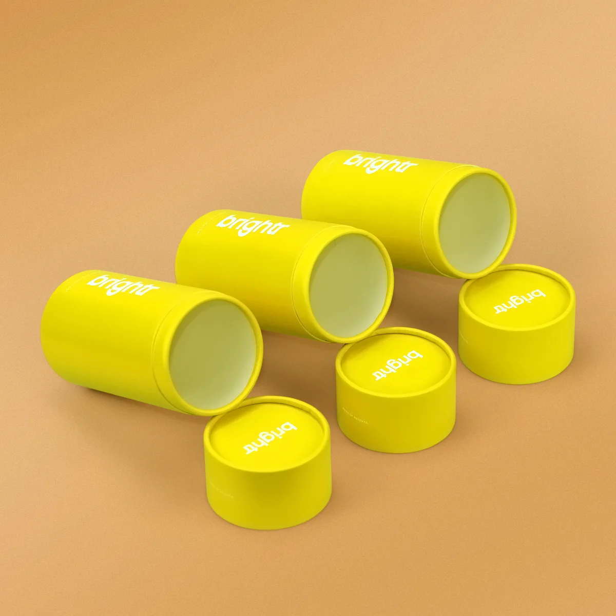 Custom logo recyclable natural brown kraft cardboard packaging T-shirt clothing pillow case cylinder paper tube