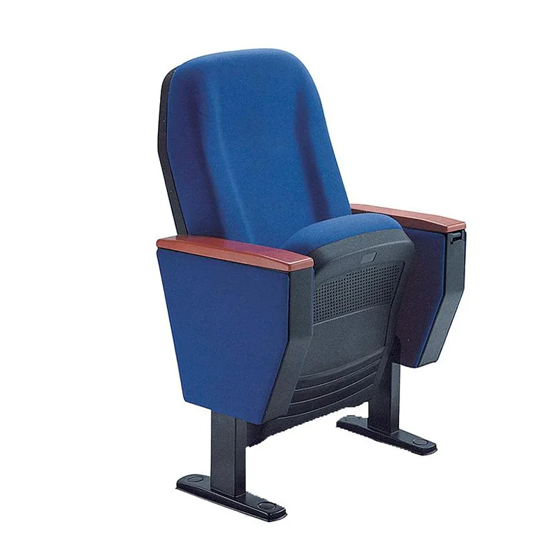 China Lecture Hall Folding Theater Seats Auditorium Chair With Wood Armrest