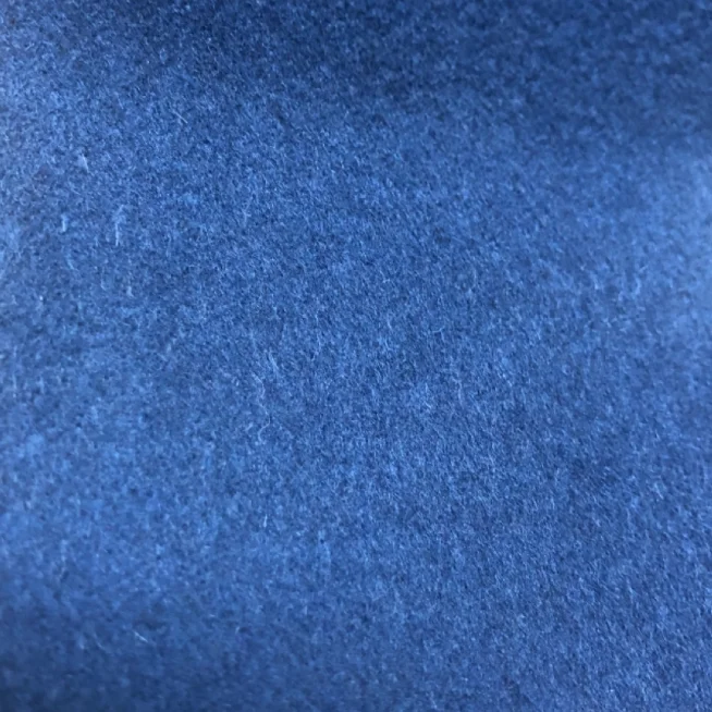 good selling sea blue color wool cashmere fabric in ready stock for men and women coat wool clothing
