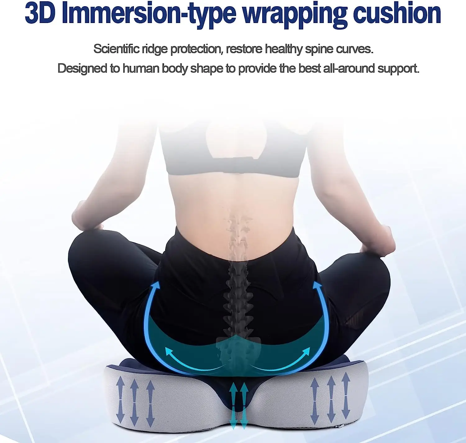 Wholesale Oem Seat Cushions For Office Chairs Orthopedic Memory Foam Sciatica Tailbone Pain Relief Coccyx Seat Cushion