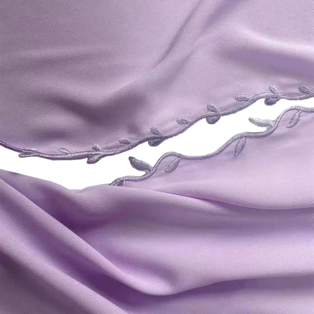 2022 Custom Printed Muslim luxury embroidery edge chiffon georgette hijab Design  shawls hijab scarves for women