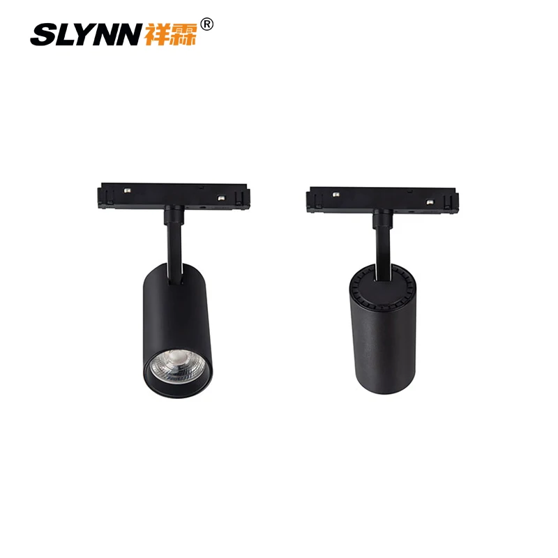 SLYNN Indoor Magnetic Linear Track Lights Adjustable Open Installation Spotlight Linear 48v Led Magnetic Rail Lighting System