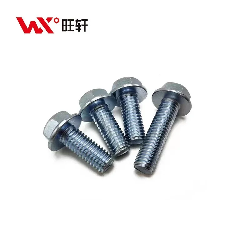 superior quality DIN6921 Grade 10.9 Zinc Coated serrated high tensile hex flange bolt