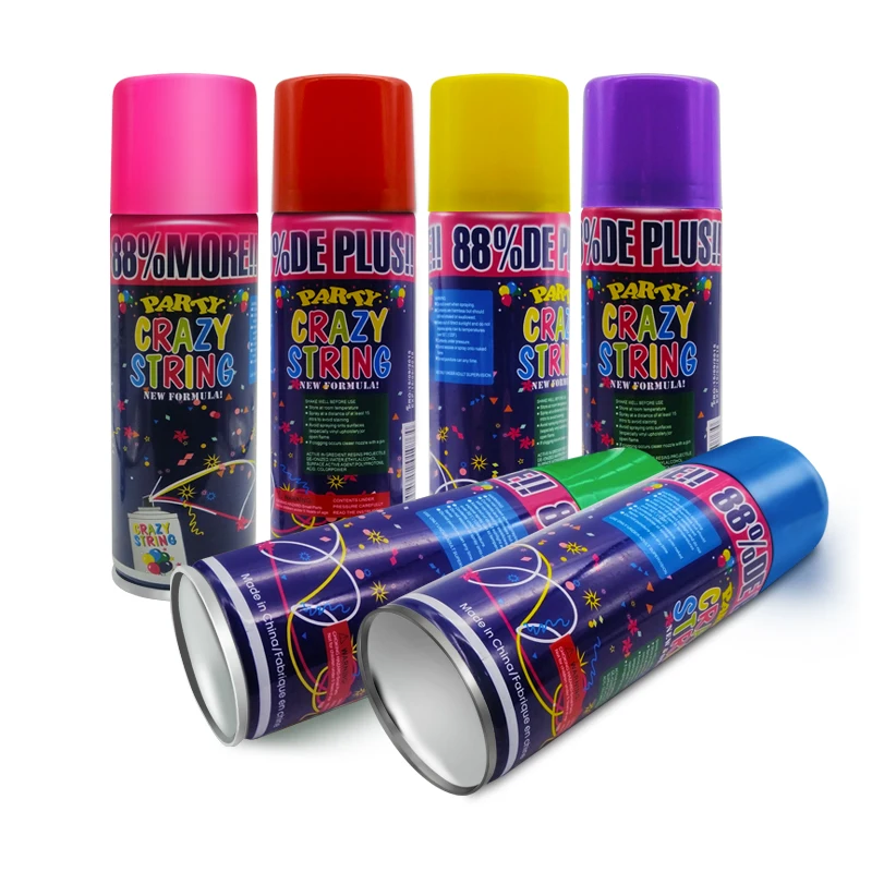 Manufacturer Price  Color Silly String Spray Party Decoration Crazy String