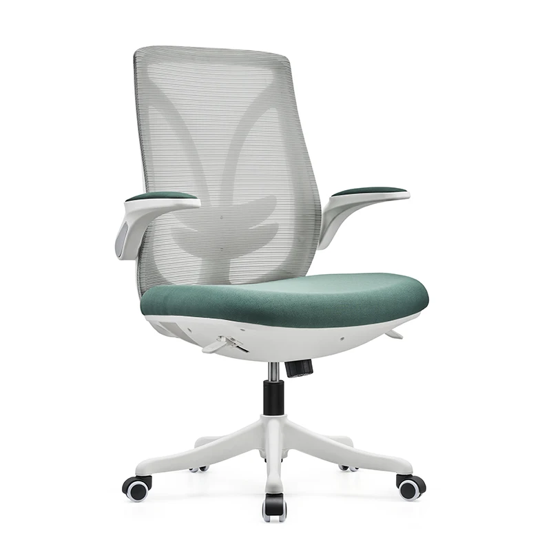 Wire Controlled Mechanism White PP Base Quality Mesh Fabric Ergonomic Desk Best Office Chairs Price
