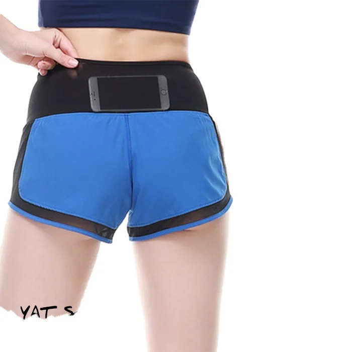 Mesh pocket jogging apparel workout fitness wear elastic waistband design Custom women marathon trail Running Shorts