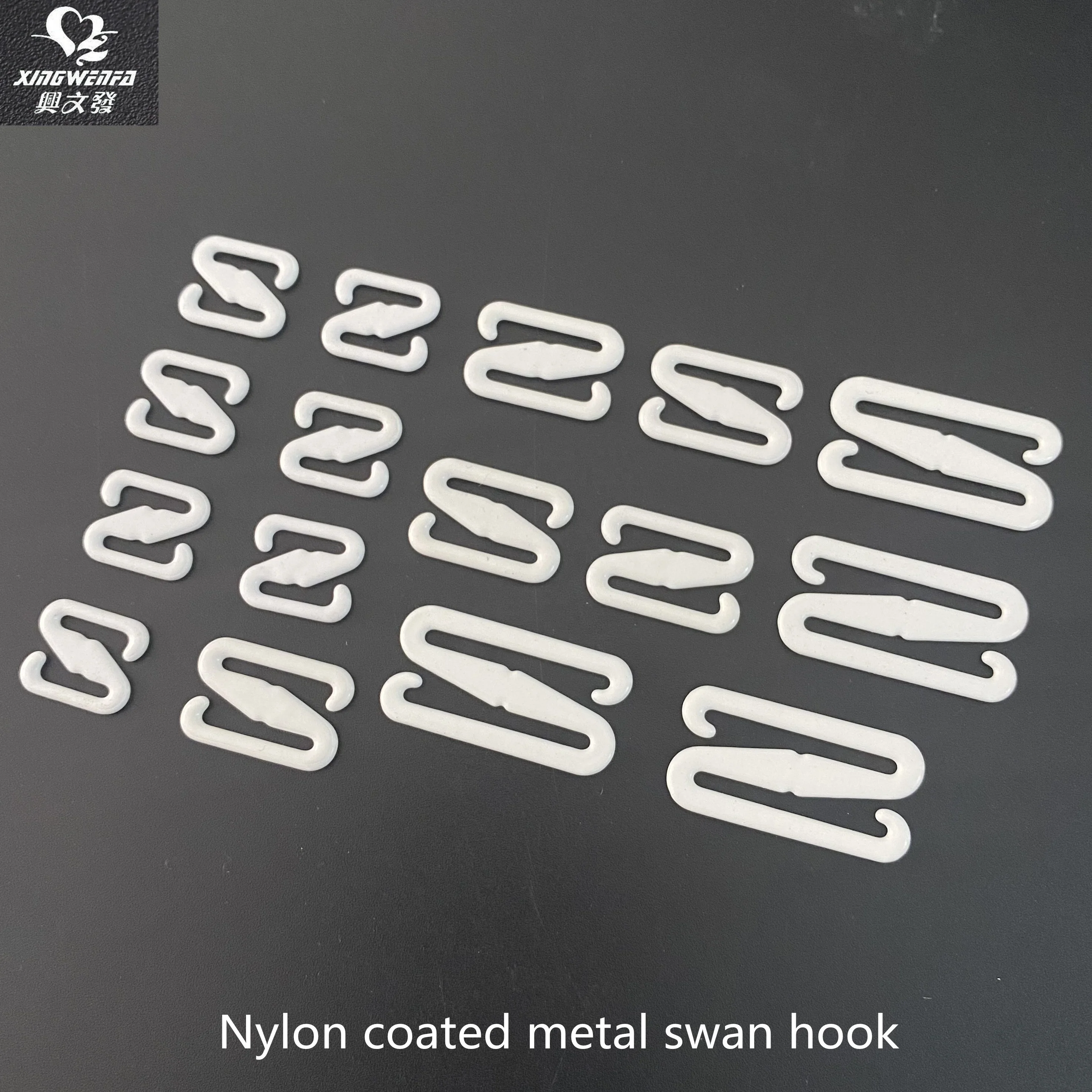 Nylon coated metal bra strap adjustable Z hook swan hook