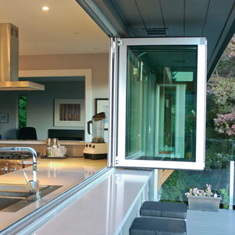 
Foshan factory price aluminium glass folding window bifold window 
