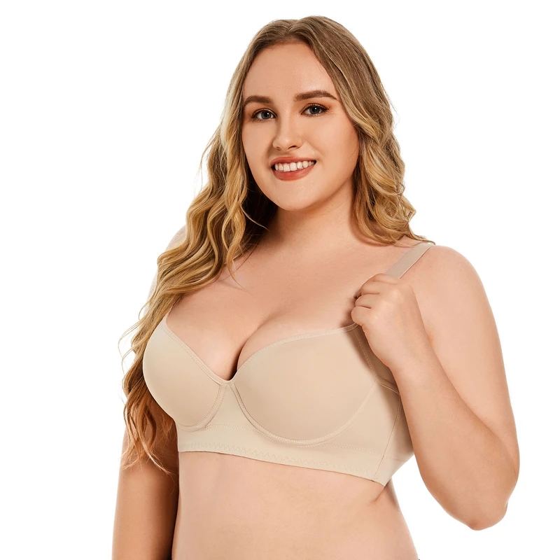 Wholesale Gathering and receiving breasts body seamless cup vest type body sculpting beautiful back long plus size sports bra