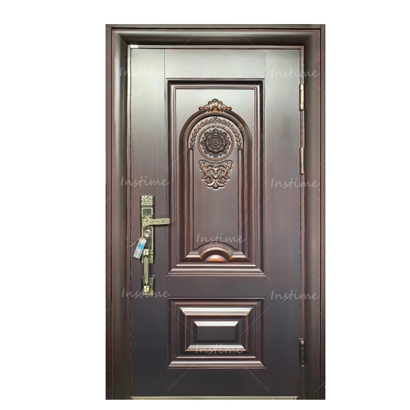 Instime 2024 Factory Prices Wholesale Hot Sales Turkish Entrance Metal Exterior High Quality Front Steel Security Door For House