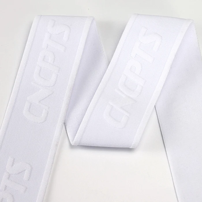 Customized width Free sample  printed jacquard sewing band elastic tape waistband for underwear clothing headband