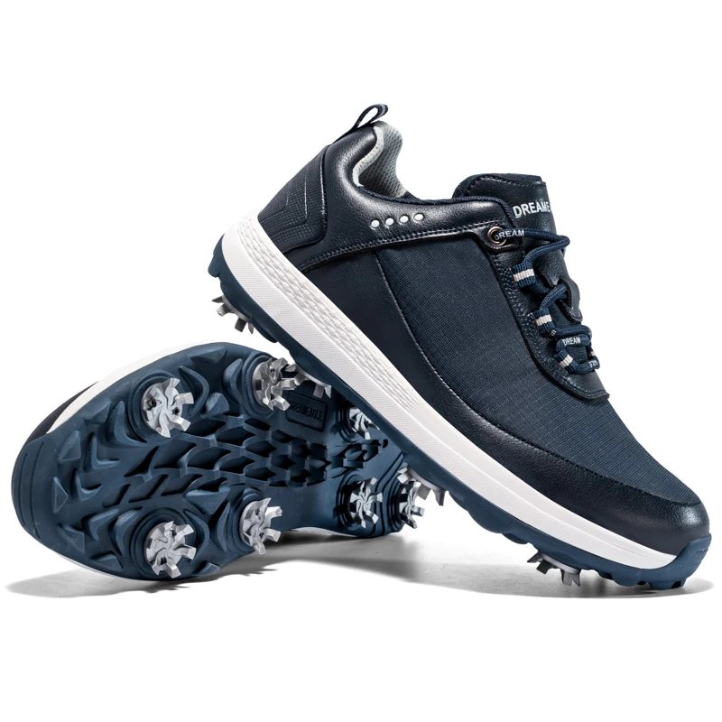 rubber outsole coloured golf shoes microfiber leather luxury golf shoes new golf shoes size 39-47