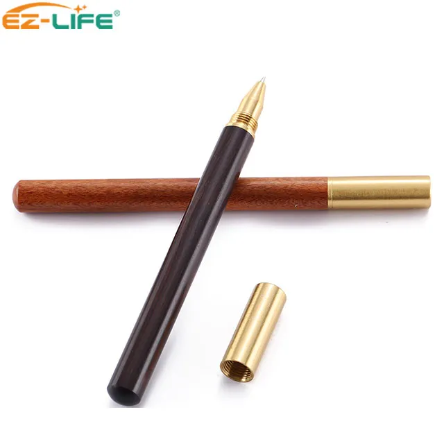Chinese classical style wood pen with box High quality signature wooden pen  hot sale office writing wood pen