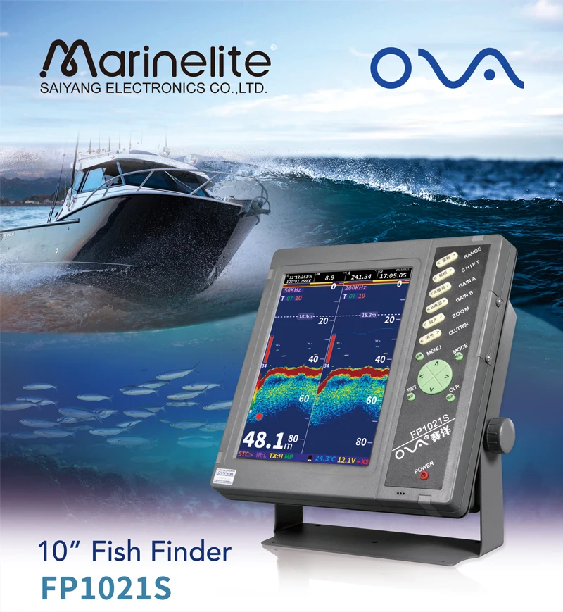 10 inch salt water fish sonar fish finder nmea 0183 fish finder 700 m