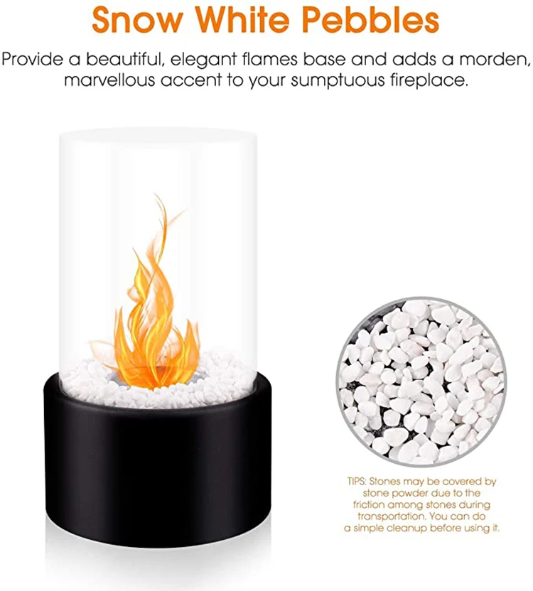 Ventless Tabletop Fireplace Smokeless Clean Indoor Outdoor Round Fire Pit Portable Fire Bowl Pot Ethanol Table Fireplace