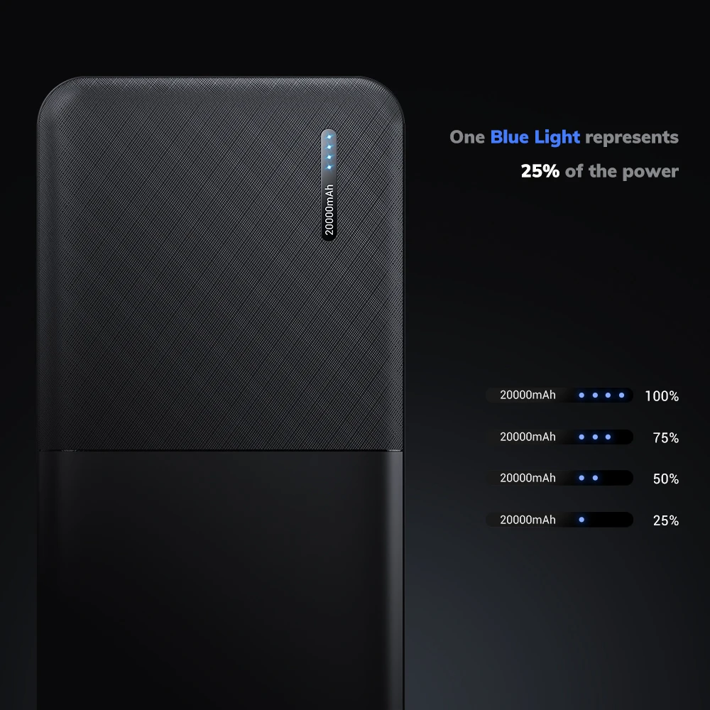 
TOPK I2009 Power Bank 20000mAh Dual USB Portable Mobile PowerBanks 