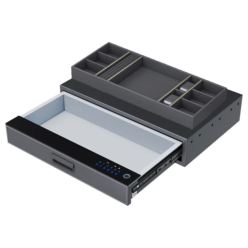 Custom Safe Boxes Storage Jewelry Box Organizing Slides Storage Clothes Dressers Furniture Aluminum Fingerprint Lock Drawers
