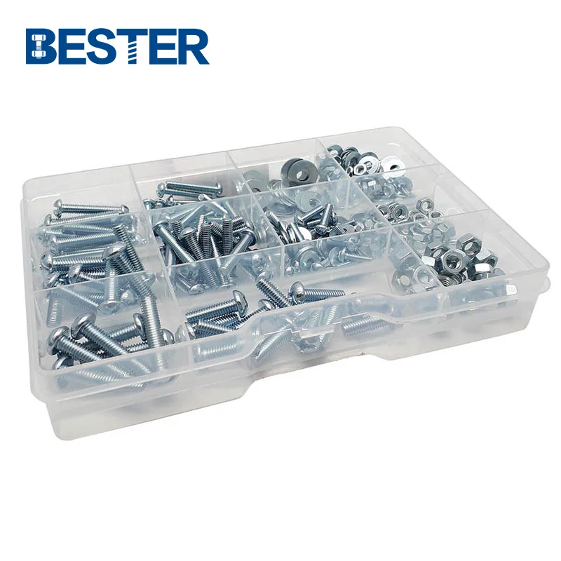 Fasteners stainless steel 100pcs 1000 piece nuts and bolts assortment kit